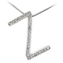 Silver Charms & Pendants Locket Necklace 21624 Rhodium Brass Pendant with AAA Grade CZ Alamode Fashion Jewelry Outlet