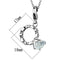 Locket Necklace LO3490 Rhodium Brass Pendant with AAA Grade CZ