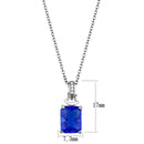 Silver Charms & Pendants Pendant Necklace TS449 Rhodium 925 Sterling Silver Chain Pendant with Synthetic Alamode Fashion Jewelry Outlet