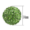 Pendant VL060 Rhodium Brass Chain Pendant with Top Grade Crystal in Emerald