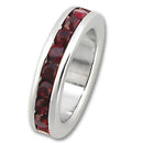 Silver Charms & Pendants Pendants 35013 - 925 Sterling Silver Pendant with Crystal in Garnet Alamode Fashion Jewelry Outlet