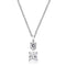 Pendants 3W1374 Rhodium 925 Sterling Silver Chain Pendant with CZ
