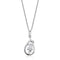 Pendants 3W1375 Rhodium 925 Sterling Silver Chain Pendant with CZ