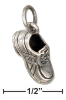 Silver Charms & Pendants Sterling Silver 3D Running Shoe Sneaker Charm JadeMoghul Inc.