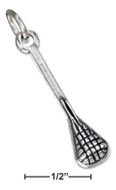 Silver Charms & Pendants Sterling Silver Charm: 3d Antiqued Lacrosse Stick Charm JadeMoghul