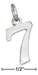 Silver Charms & Pendants Sterling Silver Charm: "7" Number Charm JadeMoghul