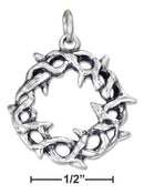 Silver Charms & Pendants Sterling Silver Charm: Antiqued Crown Of Thorns Charm JadeMoghul