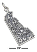 Silver Charms & Pendants Sterling Silver Charm: Antiqued Delaware State Charm JadeMoghul