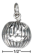 Silver Charms & Pendants Sterling Silver Charm: Antiqued Jack-o-lantern Charm JadeMoghul