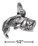 Silver Charms & Pendants Sterling Silver Charm: Antiqued Large Mouth Bass Charm JadeMoghul