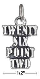 Silver Charms & Pendants Sterling Silver Charm: Antiqued Marathon "twenty Six Point Two" Charm JadeMoghul