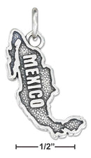 Silver Charms & Pendants Sterling Silver Charm: Antiqued "mexico" Map Charm JadeMoghul
