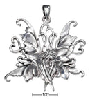 Silver Charms & Pendants Sterling Silver Charm: Antiqued Sitting Fairy Pendant JadeMoghul