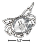 Silver Charms & Pendants Sterling Silver Charm: Antiqued Three Dimensional Crab Charm JadeMoghul