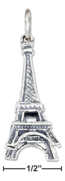 Silver Charms & Pendants Sterling Silver Charm: Antiqued Three Dimensional Eiffel Tower Charm JadeMoghul