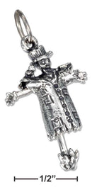 Silver Charms & Pendants Sterling Silver Charm: Antiqued Three Dimensional Moveable Scarecrow Charm JadeMoghul