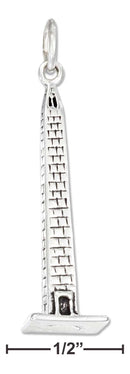 Silver Charms & Pendants Sterling Silver Charm: Antiqued Three Dimensional Washington Monument Charm JadeMoghul