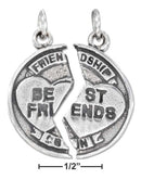 Silver Charms & Pendants Sterling Silver Charm: Antiqued Two Piece Break Apart "best Friends" Charm JadeMoghul
