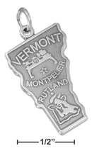 Silver Charms & Pendants Sterling Silver Charm: Antiqued Vermont State Charm JadeMoghul