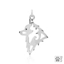 Silver Charms & Pendants Sterling Silver Charm: Belgian Schipperke Dog Head Pendant JadeMoghul Inc.