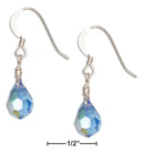 Silver Charms & Pendants Sterling Silver Charm: Blue September Birthstone Faceted Pear Crystal Dangle Earrings JadeMoghul Inc.