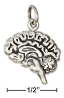 Silver Charms & Pendants Sterling Silver Charm: Brain Charm JadeMoghul Inc.