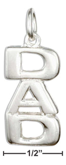 Silver Charms & Pendants Sterling Silver Charm: "dad" Charm JadeMoghul