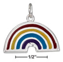 Silver Charms & Pendants Sterling Silver Charm: Enamel Rainbow Charm JadeMoghul