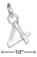 Silver Charms & Pendants Sterling Silver Charm: Fine Lined "4" Number Charm JadeMoghul