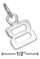 Silver Charms & Pendants Sterling Silver Charm: Fine Lined "8" Number Charm JadeMoghul