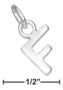 Silver Charms & Pendants Sterling Silver Charm: Fine Lined Letter "f" Charm JadeMoghul