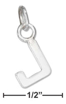 Silver Charms & Pendants Sterling Silver Charm: Fine Lined Letter "j" Charm JadeMoghul