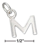 Silver Charms & Pendants Sterling Silver Charm: Fine Lined Letter "m" Charm JadeMoghul