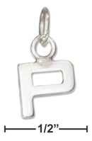 Silver Charms & Pendants Sterling Silver Charm: Fine Lined Letter "p" Charm JadeMoghul