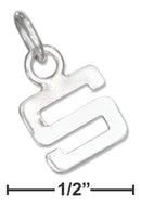 Silver Charms & Pendants Sterling Silver Charm: Fine Lined Letter "s" Charm JadeMoghul