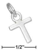Silver Charms & Pendants Sterling Silver Charm: Fine Lined Letter "t" Charm JadeMoghul