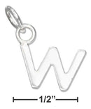 Silver Charms & Pendants Sterling Silver Charm: Fine Lined Letter "w" Charm JadeMoghul
