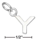 Silver Charms & Pendants Sterling Silver Charm: Fine Lined Letter "y" Charm JadeMoghul