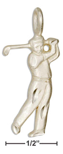 Silver Charms & Pendants Sterling Silver Charm: Golfer Pendant JadeMoghul Inc.