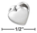 Silver Charms & Pendants Sterling Silver Charm: High Polish Heart Shape Spacer Bead JadeMoghul