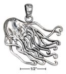 Silver Charms & Pendants Sterling Silver Charm: High Polish Jellyfish Pendant JadeMoghul