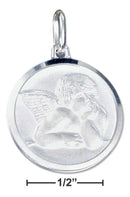 Silver Charms & Pendants Sterling Silver Charm: Italian Rafael Angel Charm With Satin Finish JadeMoghul