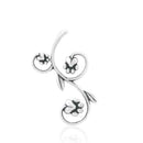 Silver Charms & Pendants Sterling Silver Charm: Life'S Treasures Dog Heart Paw Prints Pendant On Vine JadeMoghul Inc.