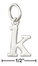 Silver Charms & Pendants Sterling Silver Charm: Lower Case Letter "K" Initial Charm JadeMoghul Inc.