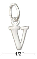 Silver Charms & Pendants Sterling Silver Charm: Lower Case Letter "V" Initial Charm JadeMoghul Inc.