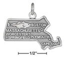 Silver Charms & Pendants Sterling Silver Charm: Massachusetts State Charm JadeMoghul