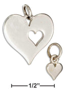 Silver Charms & Pendants Sterling Silver Charm: Mother Daughter Heart Charm Set JadeMoghul Inc.
