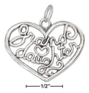 Silver Charms & Pendants Sterling Silver Charm: Open Filigree Heart "granddaughter" Charm JadeMoghul