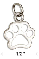 Silver Charms & Pendants Sterling Silver Charm: Outline Paw Print Charm JadeMoghul Inc.