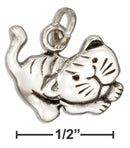 Silver Charms & Pendants Sterling Silver Charm: Playful Kitty Cat Charm JadeMoghul Inc.